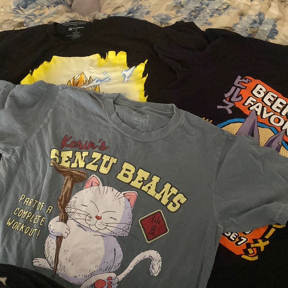 Bundle of three dragon ball Z tee shirts